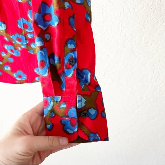 J. Crew Blouse Women's 4 Collection Classic Fit Shirt in Lattice Floral AW202 - Picture 5 of 10